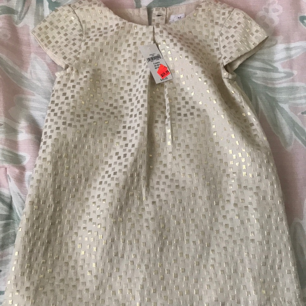 Beige gold dress